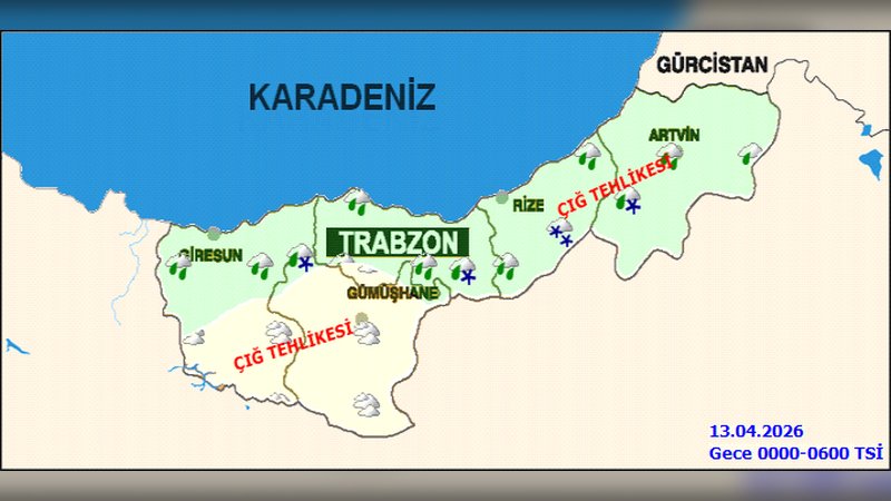 Giresun'da 12 Nisan Pazar Günü Hava Durumu: Sağanak Yağış ve Sıcaklıklar Mevsim Normallerinin Altında