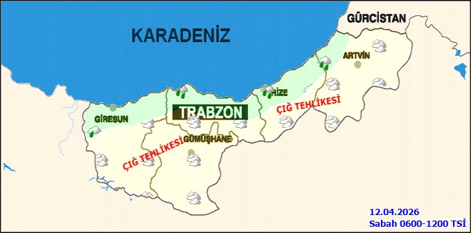 Giresun'da 12 Nisan Pazar Günü Hava Durumu: Sağanak Yağış ve Sıcaklıklar Mevsim Normallerinin Altında - Görsel 3