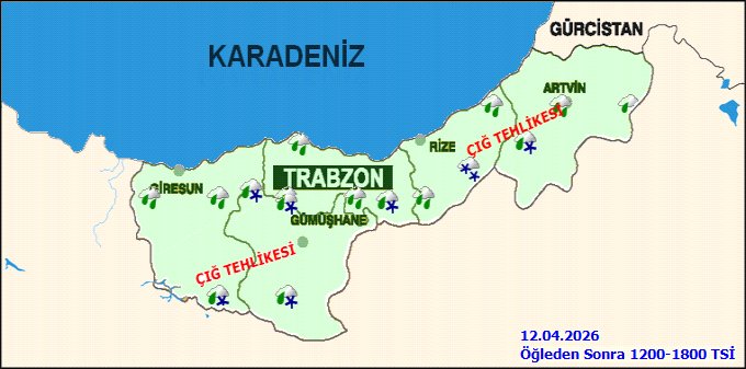 Giresun'da 12 Nisan Pazar Günü Hava Durumu: Sağanak Yağış ve Sıcaklıklar Mevsim Normallerinin Altında - Görsel 4