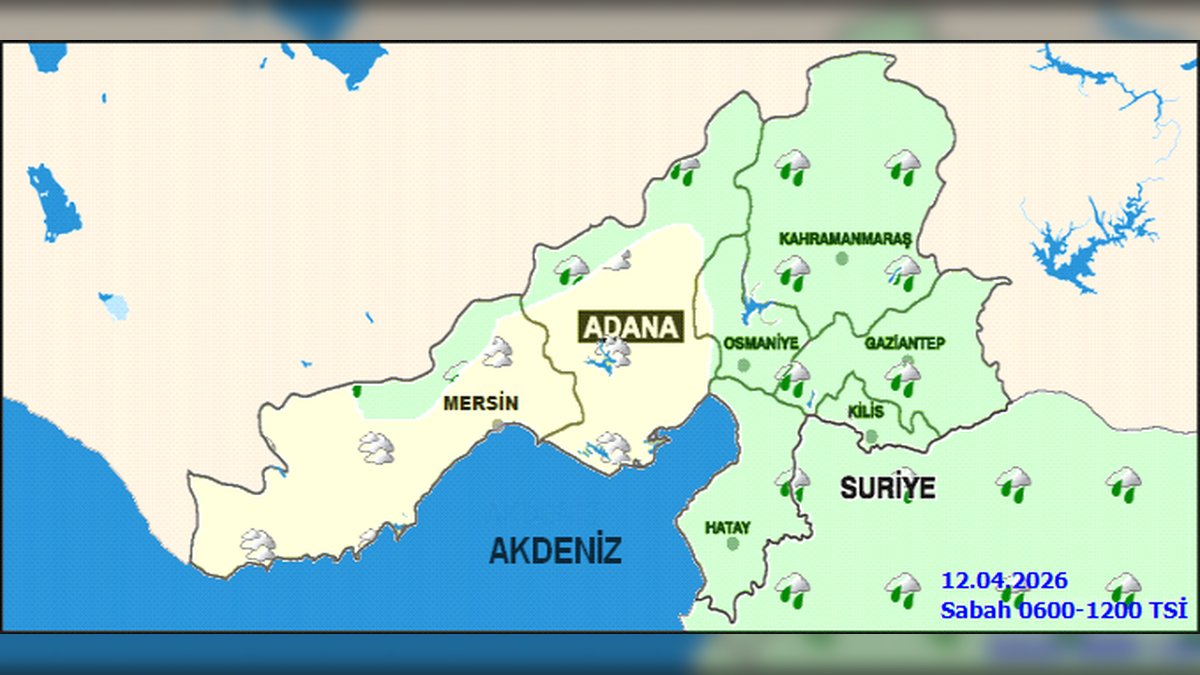 Hatay'da 12 Nisan Pazar Günü Sağanak Yağış Bekleniyor
