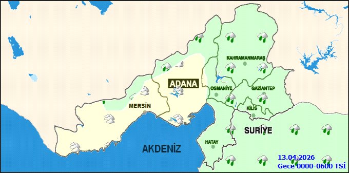 Mersin'de 12 Nisan Hava Durumu: Çok Bulutlu ve Sağanak Yağış Bekleniyor - Görsel 3