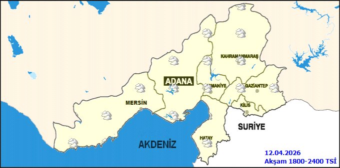 Mersin'de 12 Nisan Hava Durumu: Çok Bulutlu ve Sağanak Yağış Bekleniyor - Görsel 4
