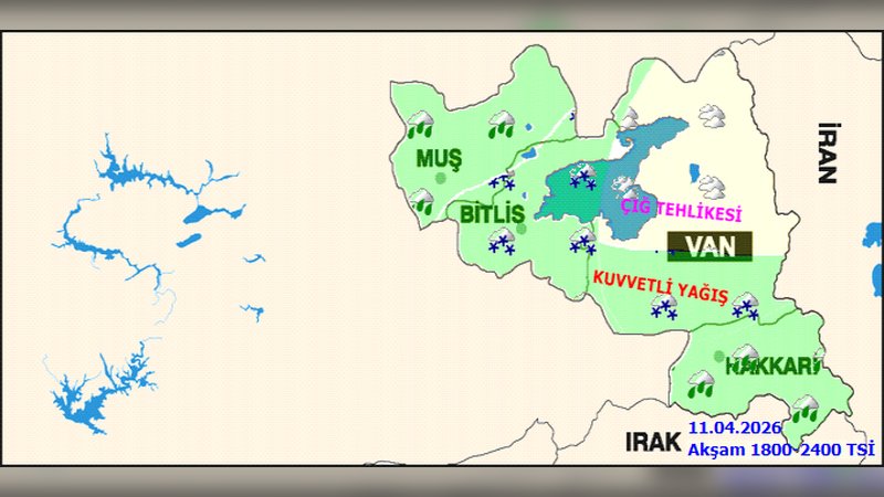 Muş'ta Kuvvetli Yağış ve Karla Karışık Yağmur Uyarısı: Sıcaklıklar Düşüyor