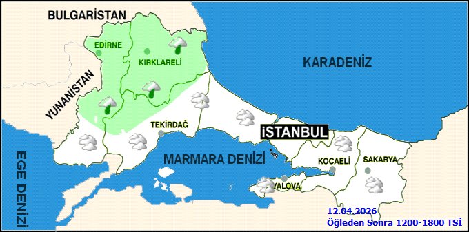 Tekirdağ'da 12 Nisan 2026 Pazar Hava Durumu: Parçalı Bulutlu ve Hafif Yağmurlu - Görsel 4