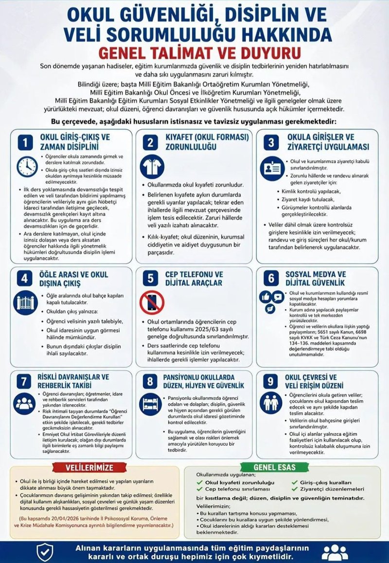 Gümüşhacıköy'de Okul Güvenliği ve Disiplin İçin Yeni Düzenlemeler - Görsel 2
