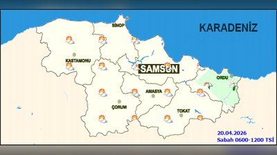 Ordu'da Hava Durumu: Parçalı Bulutlu ve Hafif Sağanak Yağışlı, Sıcaklıklar Mevsim Normallerinin Altında