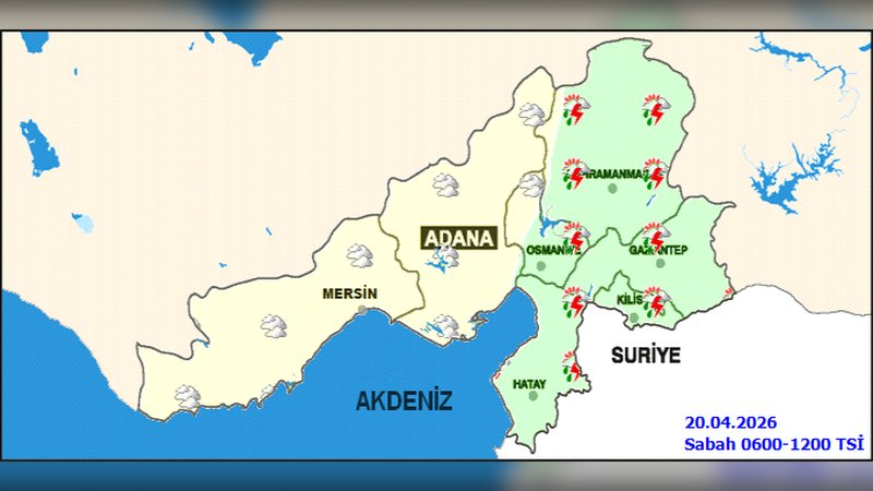 Osmaniye'de Kuvvetli Gök Gürültülü Sağanak Yağış Uyarısı: Sel ve Su Baskınlarına Dikkat!