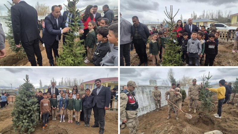 Erciş'te Fidan Dikimi Etkinliği: Kaymakam Karaloğlu ve Öğrenciler Toprakla Buluştu - Görsel 3