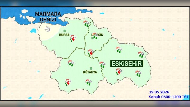 Bursa'da Hava Durumu: Sağanak Yağış ve Sıcaklık Düşüşü Bekleniyor