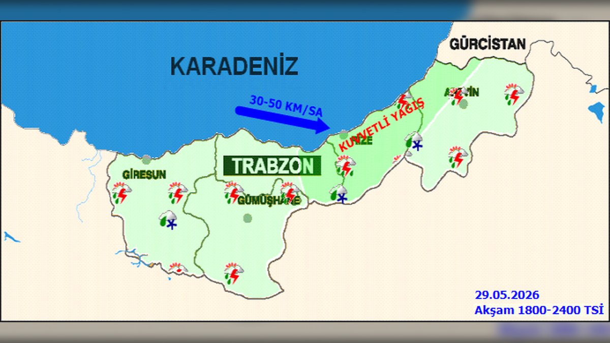 Giresun'da Kuvvetli Yağış ve Fırtına Uyarısı: Sel, Su Baskını ve Heyelan Tehlikesi