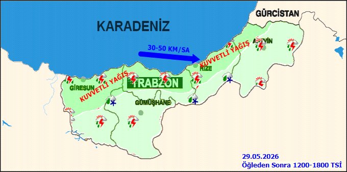 Rize'de Kuvvetli Yağış ve Sel Tehlikesi: 29 Mayıs'ta Dikkatli Olunmalı - Görsel 3