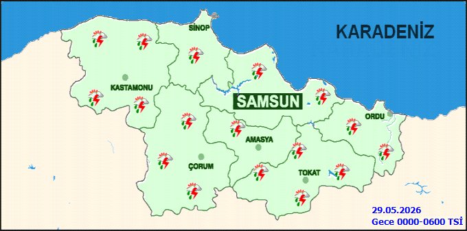Samsun'da Kuvvetli Yağış Uyarısı: 5 Günlük Hava Tahmini - Görsel 4