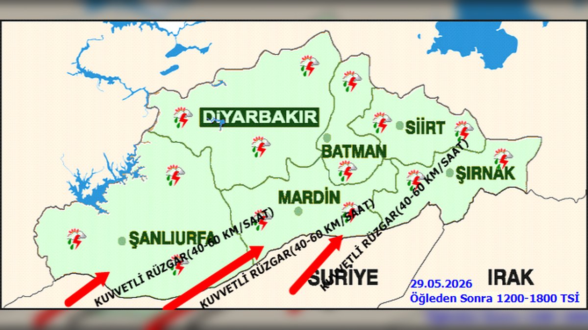 Şanlıurfa'da 29 Mayıs Cuma Günü Hava Durumu: Gök Gürültülü Sağanak Yağış Bekleniyor