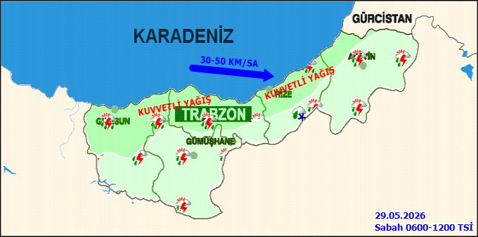 Trabzon'da Kuvvetli Yağış ve Fırtına Uyarısı: 5 Günlük Hava Tahmini - Görsel 2