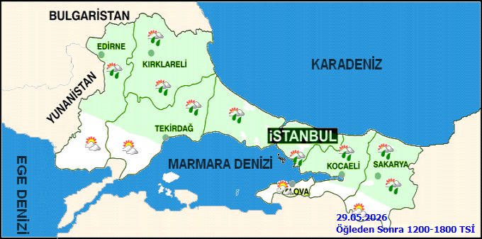 Yalova ve İlçelerinde 5 Günlük Hava Durumu: Sağanak Yağış ve Sıcaklık Tahminleri - Görsel 3