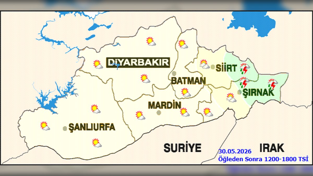 Batman ve İlçelerinde 5 Günlük Hava Durumu Tahmini: Sıcaklıklar Yükseliyor