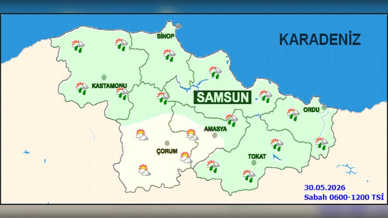 Çorum'da 5 Günlük Hava Durumu: Sağanak Yağış ve Sıcaklık Değişimleri