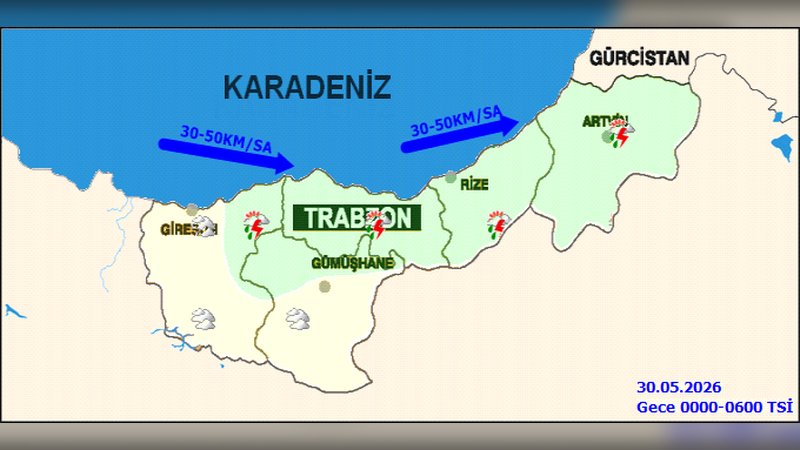 Giresun'da Kuvvetli Yağış Uyarısı: Sel, Su Baskını ve Heyelan Tehlikesi