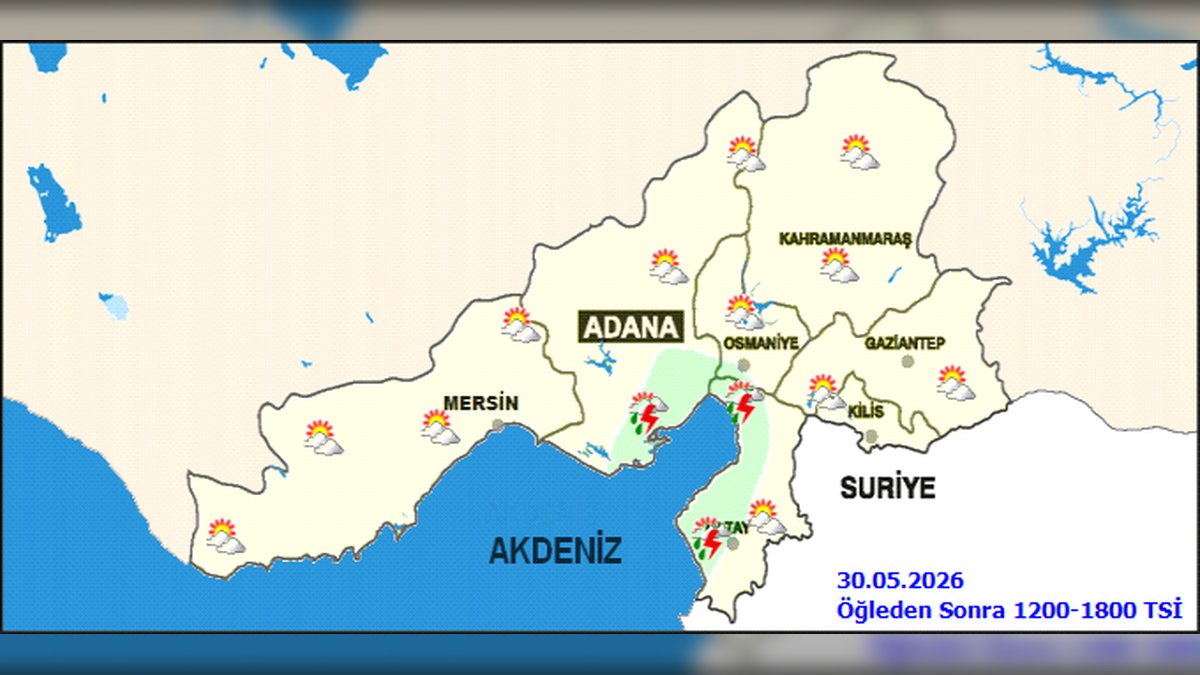 Hatay'da Güncel Hava Durumu: Parçalı Bulutlu ve Aralıklı Sağanak Yağış Bekleniyor