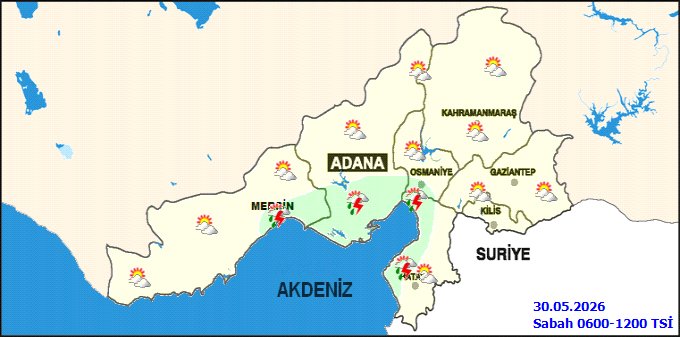 Hatay'da Güncel Hava Durumu: Parçalı Bulutlu ve Aralıklı Sağanak Yağış Bekleniyor - Görsel 2