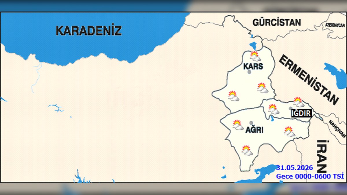 Iğdır'da Hava Durumu: Parçalı Bulutlu ve Sağanak Yağış Bekleniyor