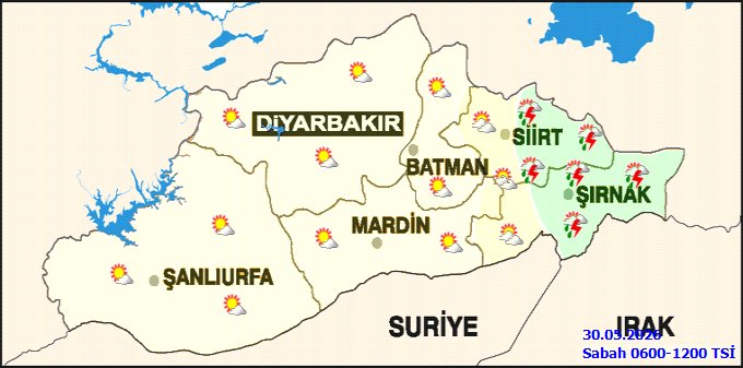 Şırnak'ta 30 Mayıs Cumartesi Gök Gürültülü Sağanak Yağış Bekleniyor - Görsel 3