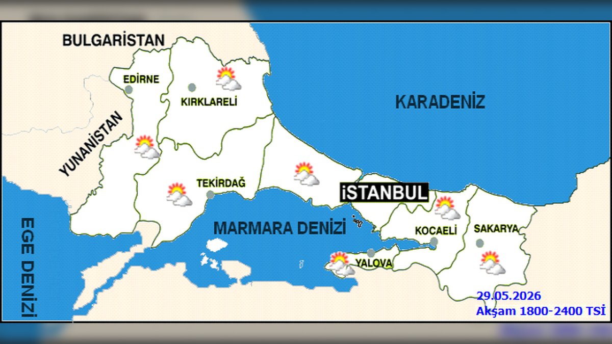 Tekirdağ'da Hava Durumu: Parçalı Bulutlu ve Mevsim Normalleri Civarında Sıcaklıklar