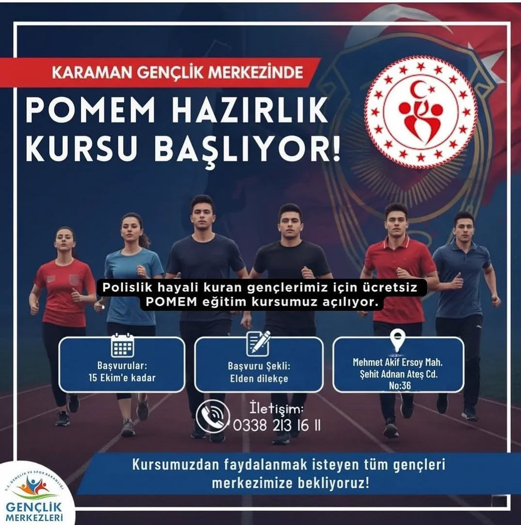 Karaman'da POMEM Hazırlık Kursu Başlıyor