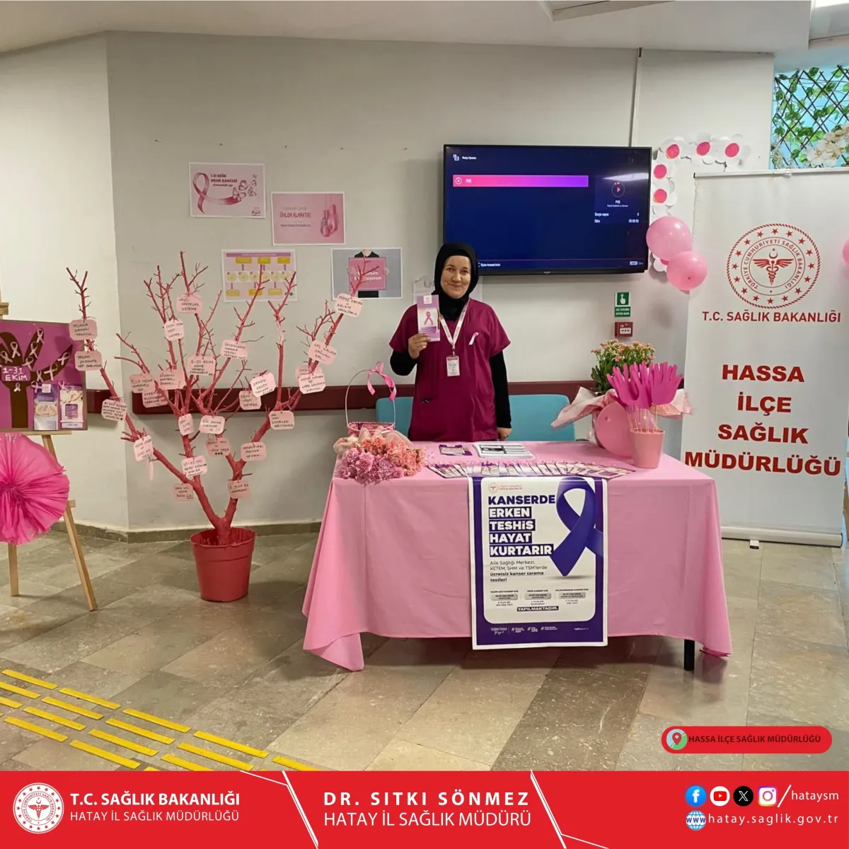 Hatay'da Meme Kanseri Farkındalık Etkinliği: Hassa İlçe Sağlık Müdürlüğü'nden KETEM İş Birliği