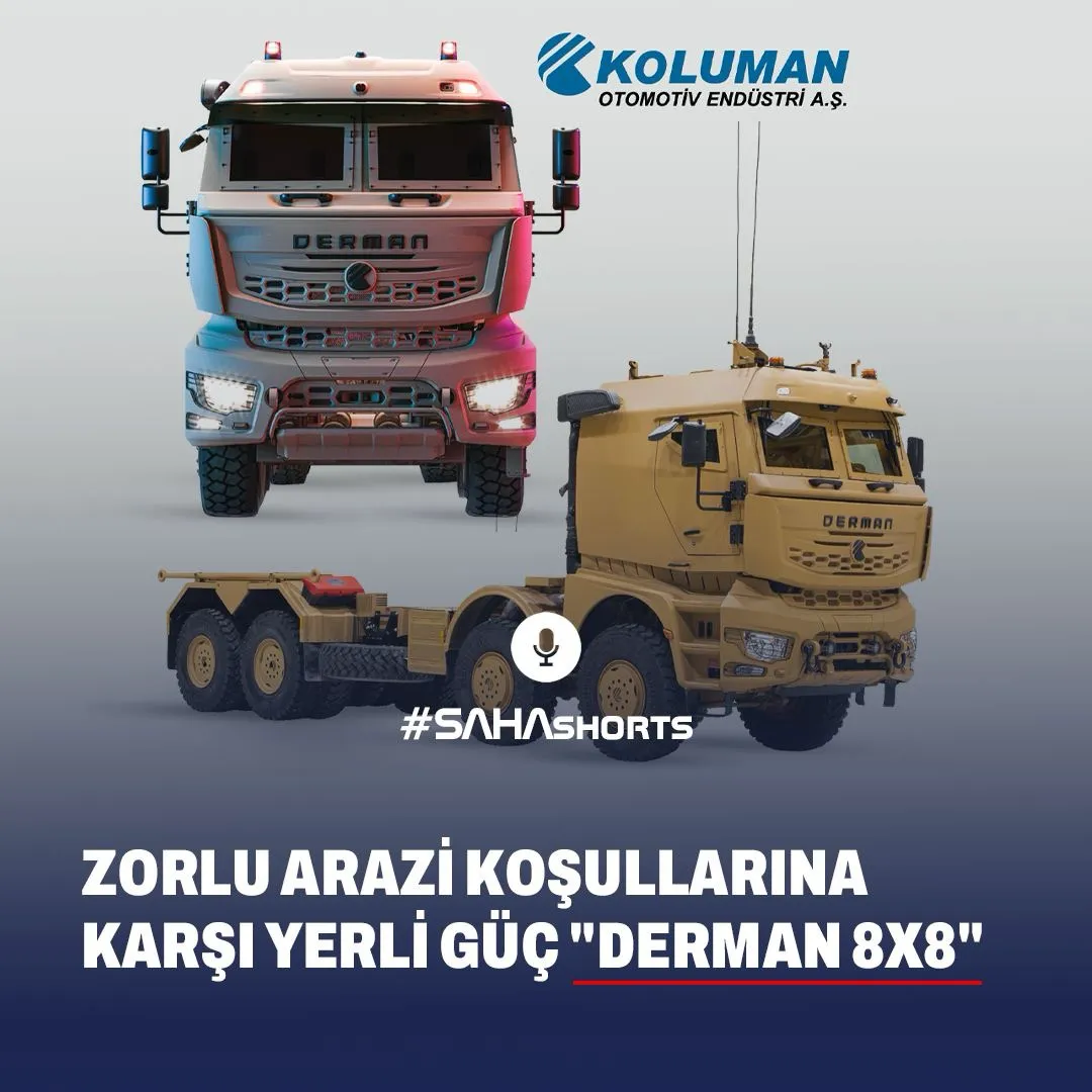 SAHA İstanbul'dan Yerli Üretim: Zorlu Arazi Koşullarına Dayanıklı 'Derman 8x8' Aracı Tanıtıldı