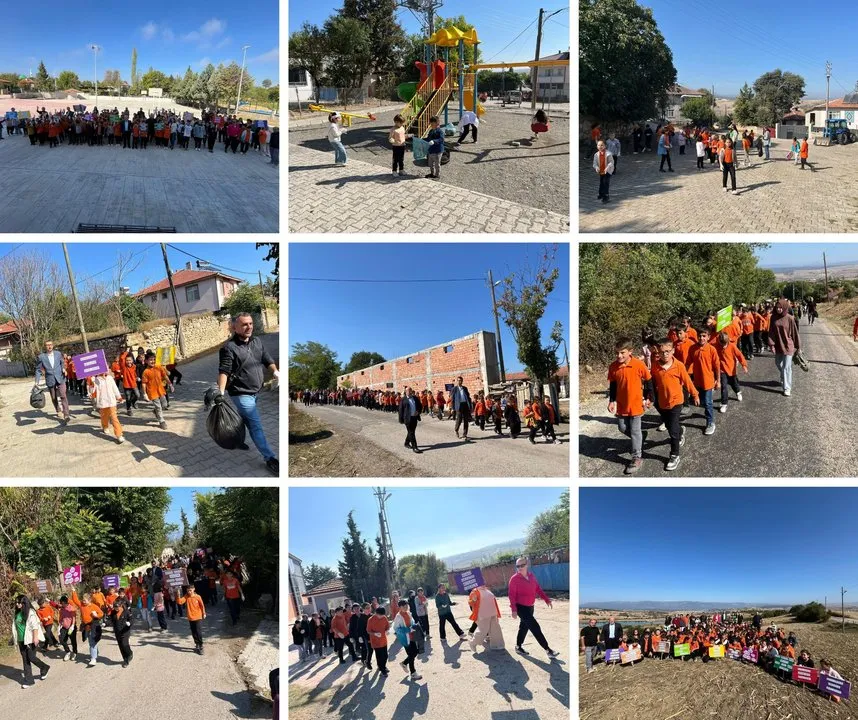 Vezirköprü İncesu İlkokulu ve Ortaokulu'ndan Dünya Yürüyüş Günü'nde Çevre Duyarlılığı ve Sağlıklı Yaşam Etkinliği