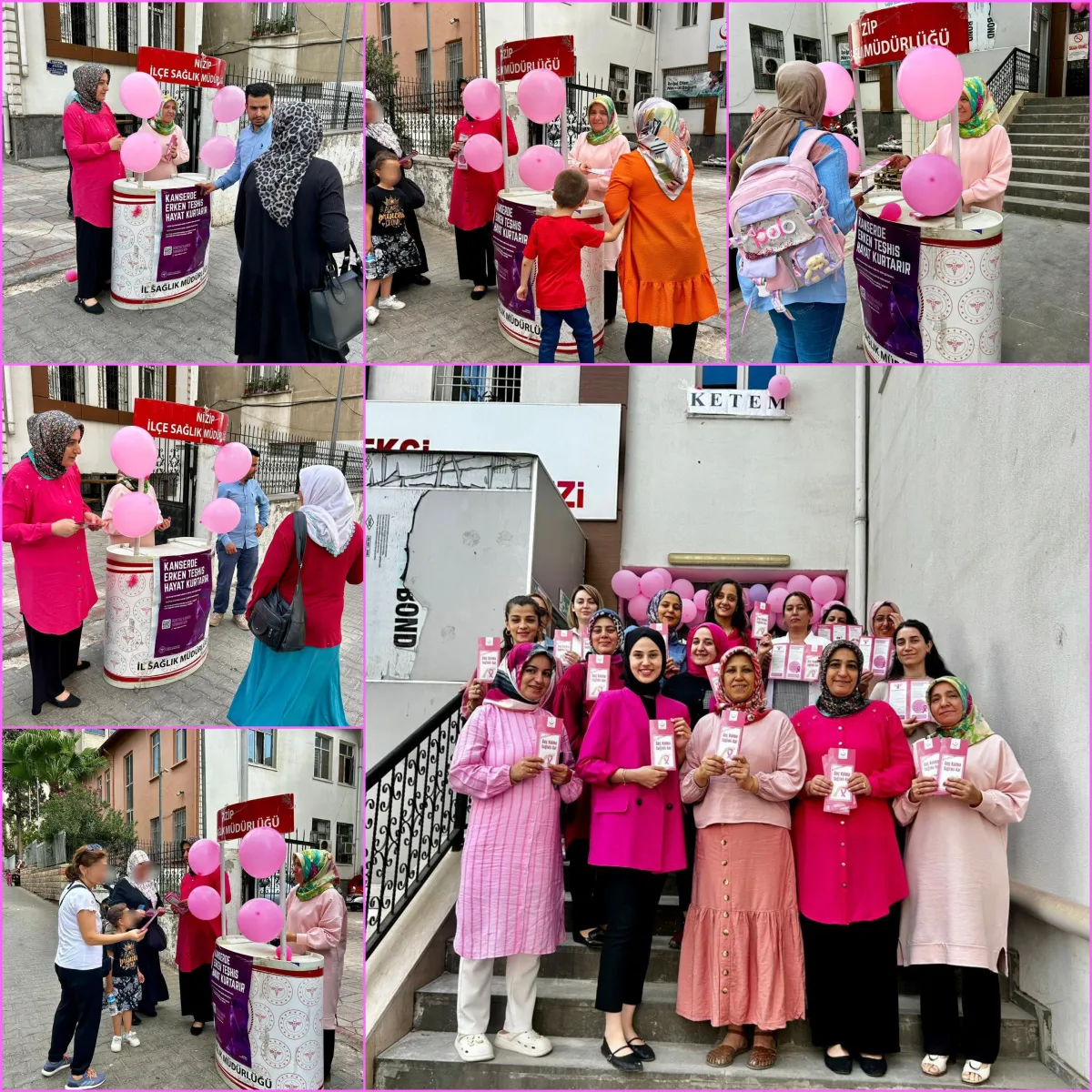 Nizip'te Meme Kanseri Farkındalık Etkinlikleri: Erken Teşhisin Önemi Vurgulandı