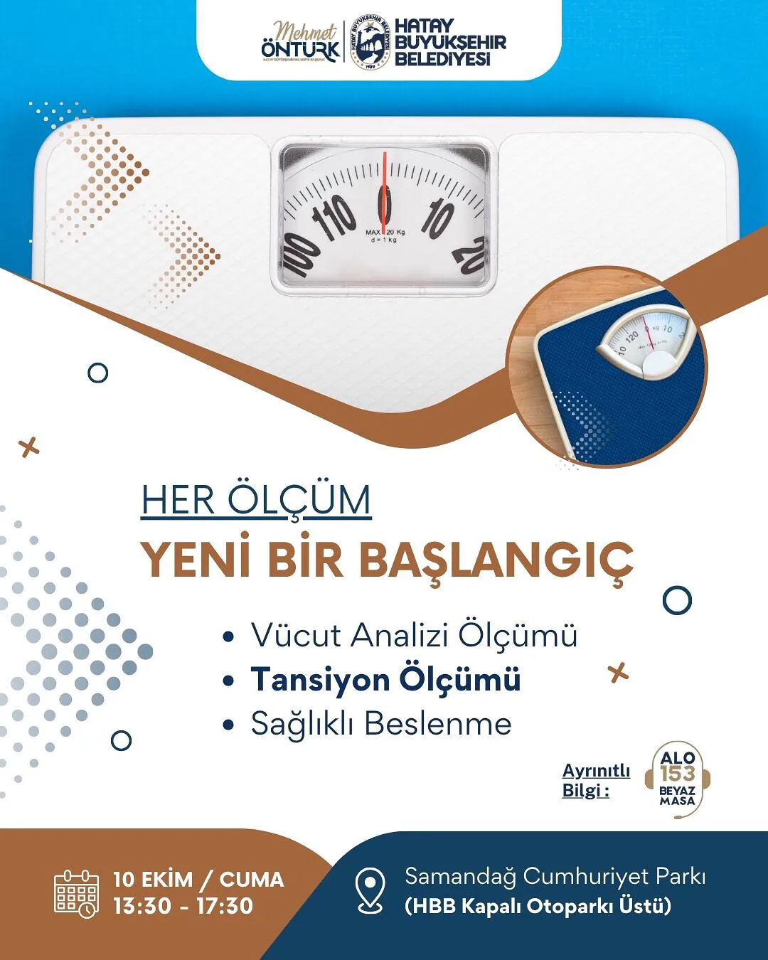 Hatay Büyükşehir Belediyesi'nden Vatandaşlara Ücretsiz Sağlık Etkinliği: Samandağ Cumhuriyet Parkı'nda Sağlıklı Yaşam Buluşması