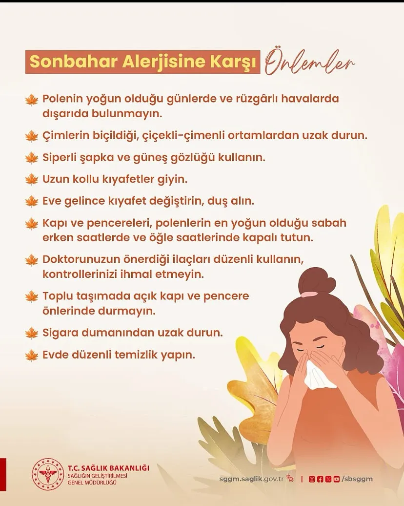 Muğla Ağız ve Diş Sağlığı Merkezi'nden Sonbahar Alerjisi Uyarısı: Belirtileri ve Önlemleri