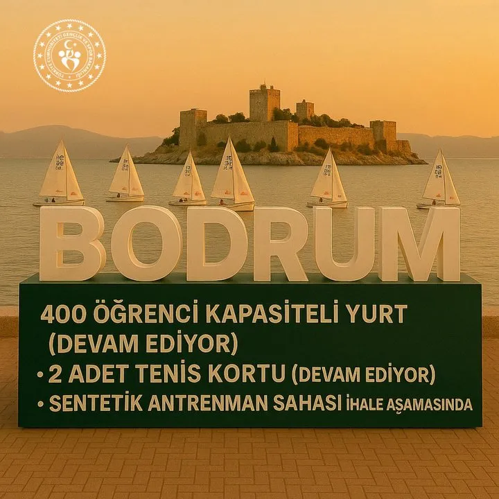 Muğla Bodrum'da Gençlik ve Spor Altyapısına Büyük Yatırım: 400 Öğrenci Kapasiteli Yurt ve Modern Spor Tesisleri İnşa Ediliyor