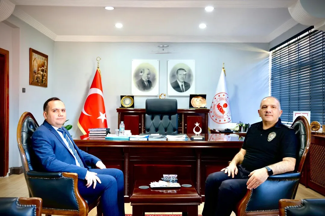 Ömerli Kaymakamı Furkan Çakır'a Mardin İl Emniyet Müdürü Recep Tecimer'den Ziyaret