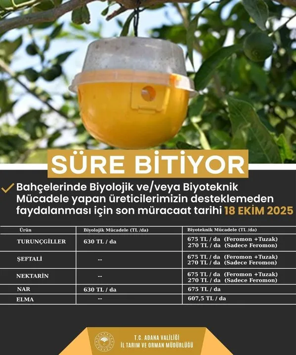 Biyoteknik ve Biyolojik Mücadele Destekleri İçin Son Başvuru Tarihi Yaklaşıyor