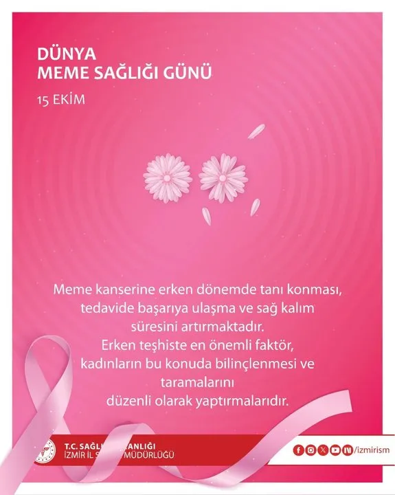 İzmir Sağlık Müdürlüğü'nden Meme Kanseri Erken Teşhis Uyarısı