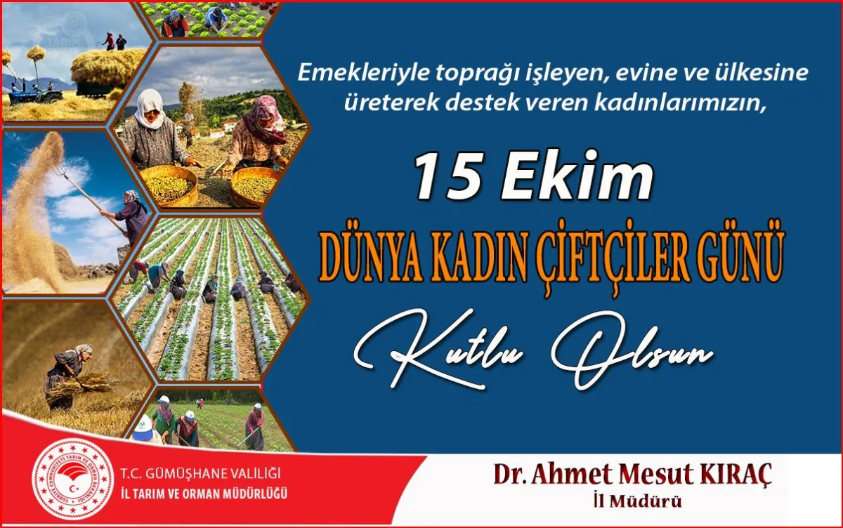 Gümüşhane İl Tarım ve Orman Müdürlüğü'nden Dünya Kadın Çiftçiler Günü Kutlaması