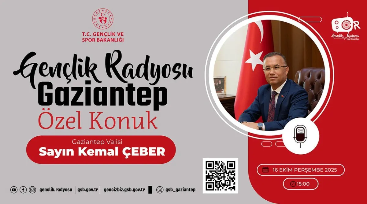 Gaziantep Valisi Kemal Çeber Gençlik Radyosu'nda Gençlerle Buluşuyor