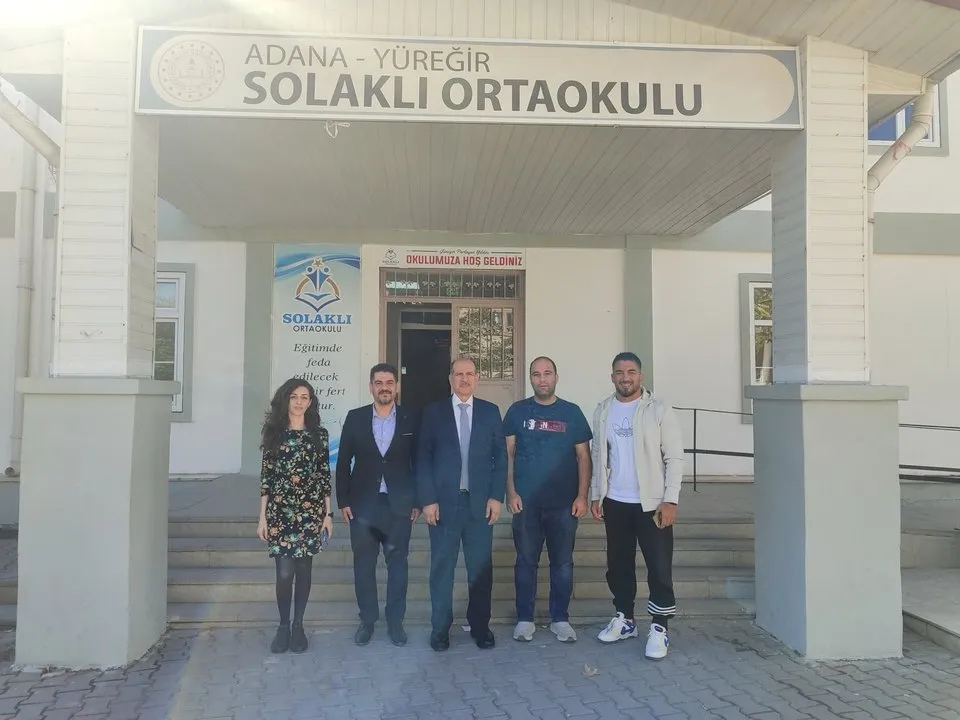 Yüreğir İlçe Milli Eğitim Müdürü Aydın'dan Solaklı Ortaokulu'na Ziyaret