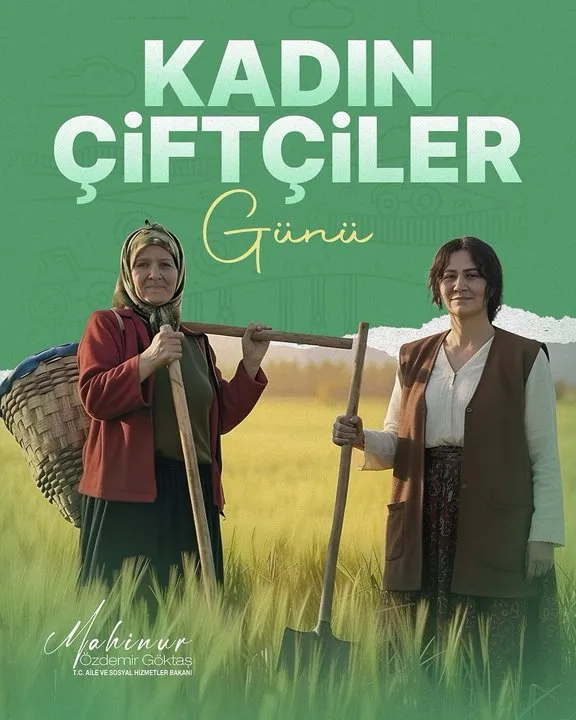 Bakan Göktaş'tan Dünya Kadın Çiftçiler Günü Mesajı: Destek Politikalarına Vurgu