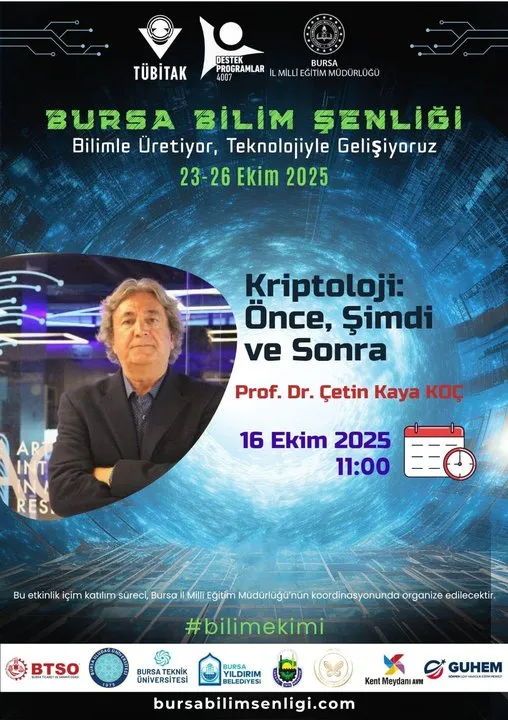 Bursa Bilim Şenliği Başlıyor: Kriptoloji Söyleşisiyle Öğrencilerle Buluşuyor