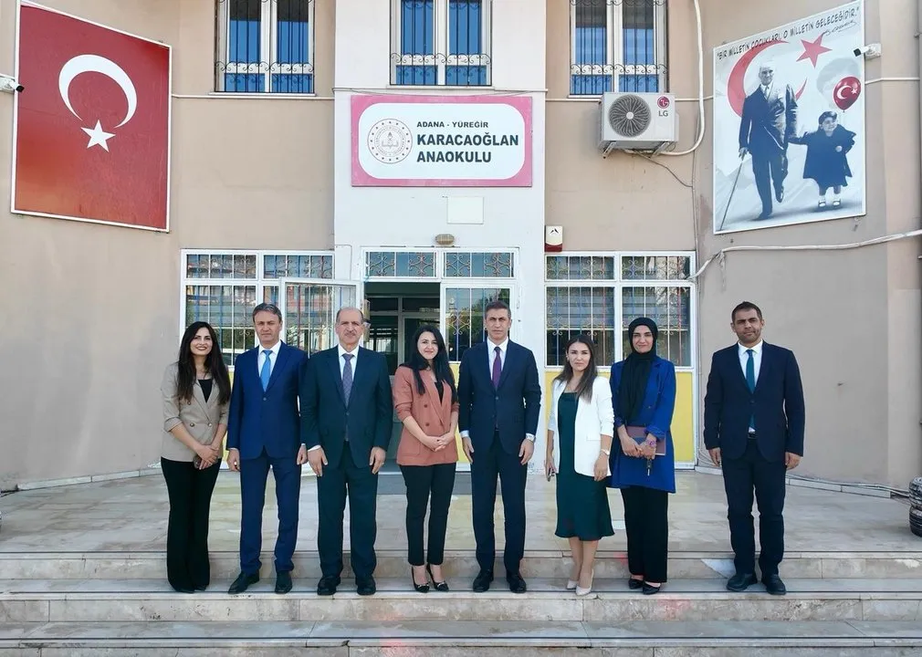 Yüreğir Kaymakamı ve İlçe Milli Eğitim Müdürü Karacaoğlan Anaokulunu Ziyaret Etti