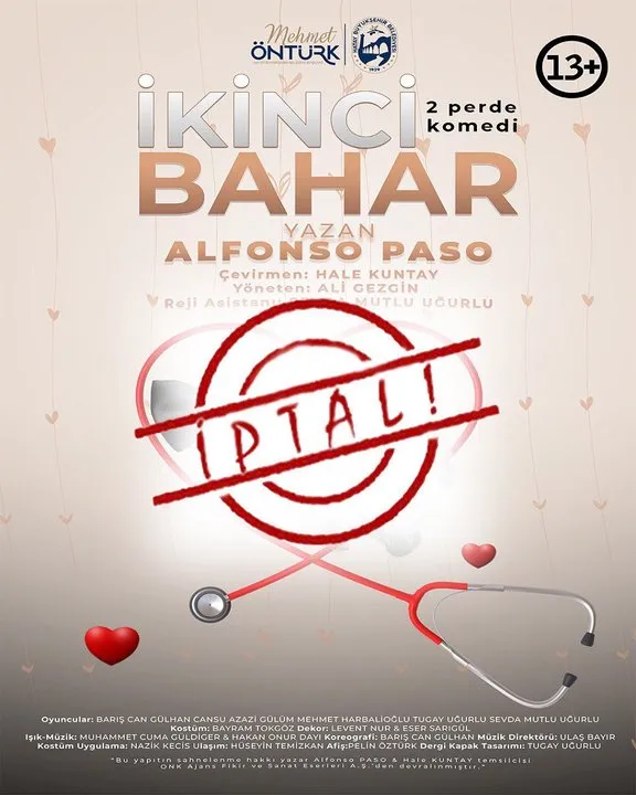 Erzin'deki 'İkinci Bahar' Tiyatro Oyunu Teknik Aksaklık Nedeniyle İptal Edildi