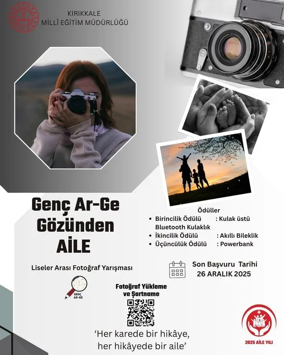 Kırıkkale Milli Eğitim Müdürlüğü'nden Liseler Arası 'Aile' Temalı Fotoğraf Yarışması Duyuruldu