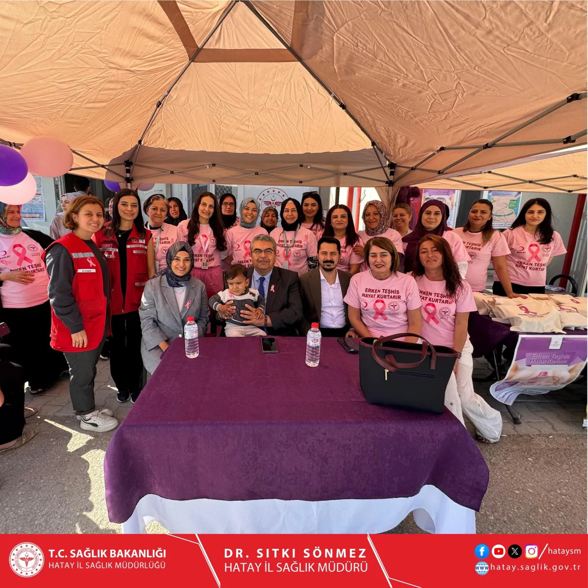 Hatay'da Meme Kanseri Farkındalık Ayı Kapsamında Konteyner Kentte Bilgilendirme Etkinliği