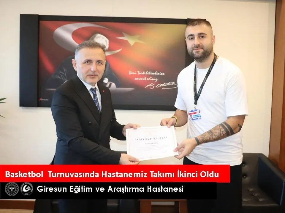 Giresun Eğitim ve Araştırma Hastanesi Basketbol Takımı Kamu Spor Oyunları'nda İkinci Oldu