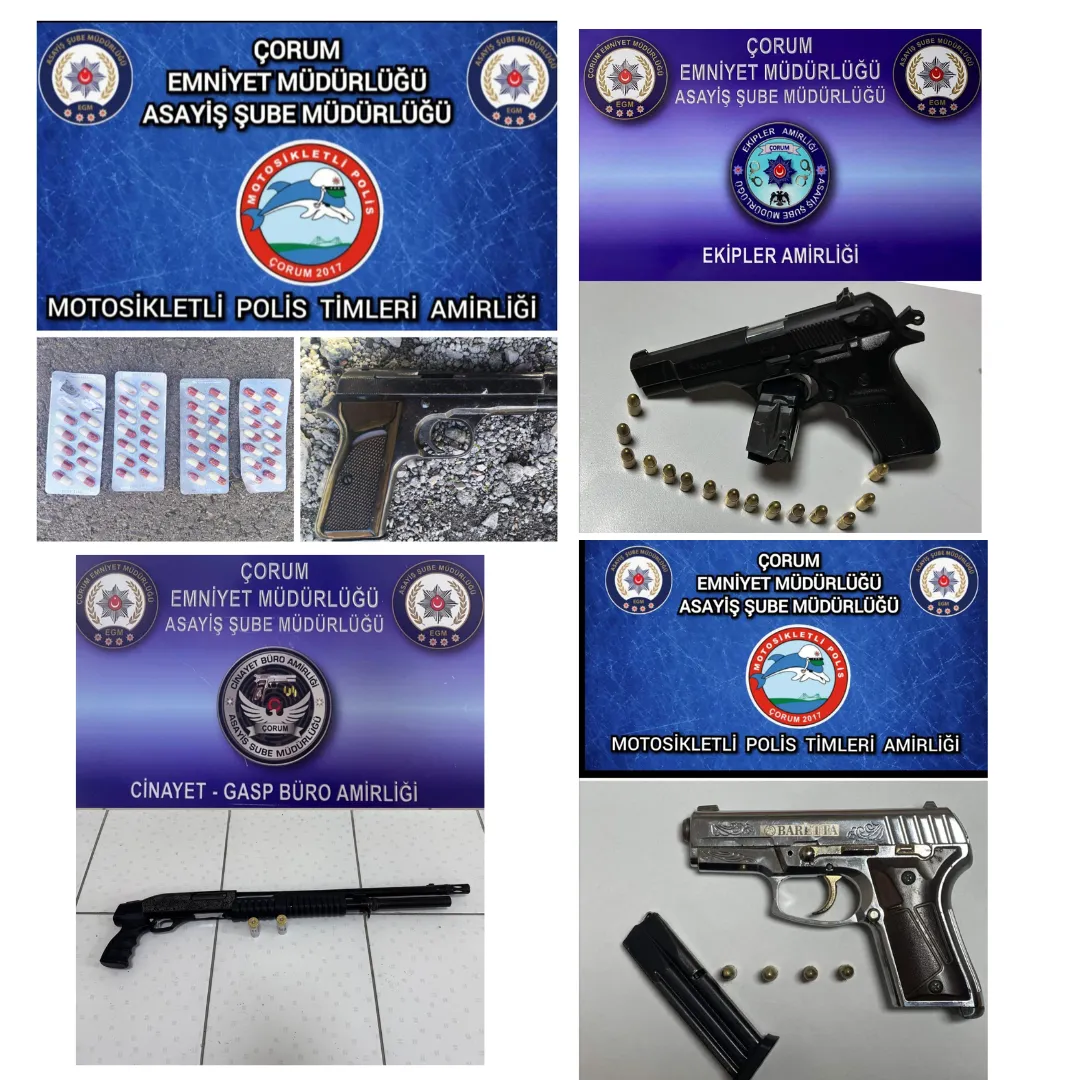 Çorum'da Ekim Ayının İlk Haftasında Asayiş Uygulamaları Sonuçları Açıklandı