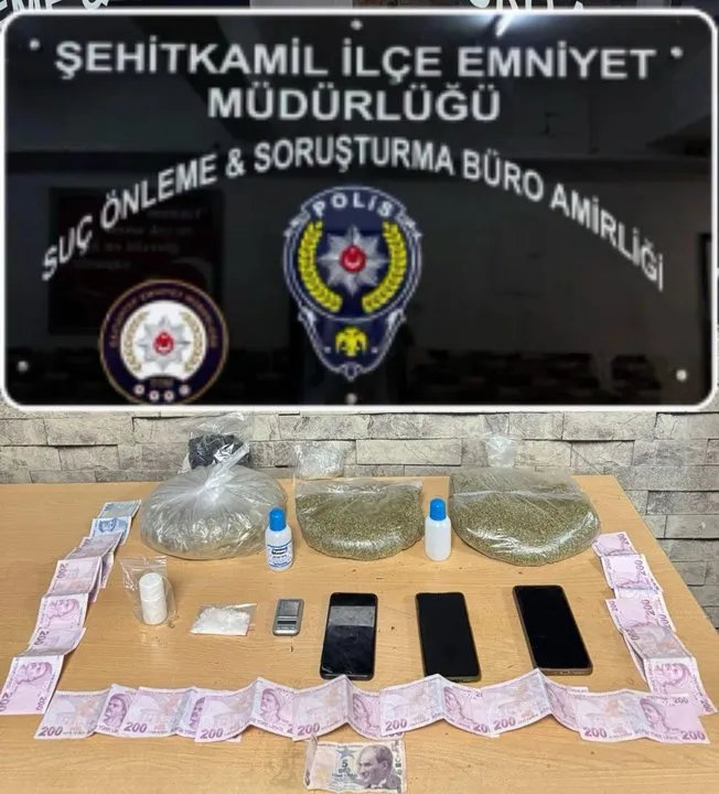 Gaziantep'te Uyuşturucu ve Silah Operasyonu: 9 Gözaltı